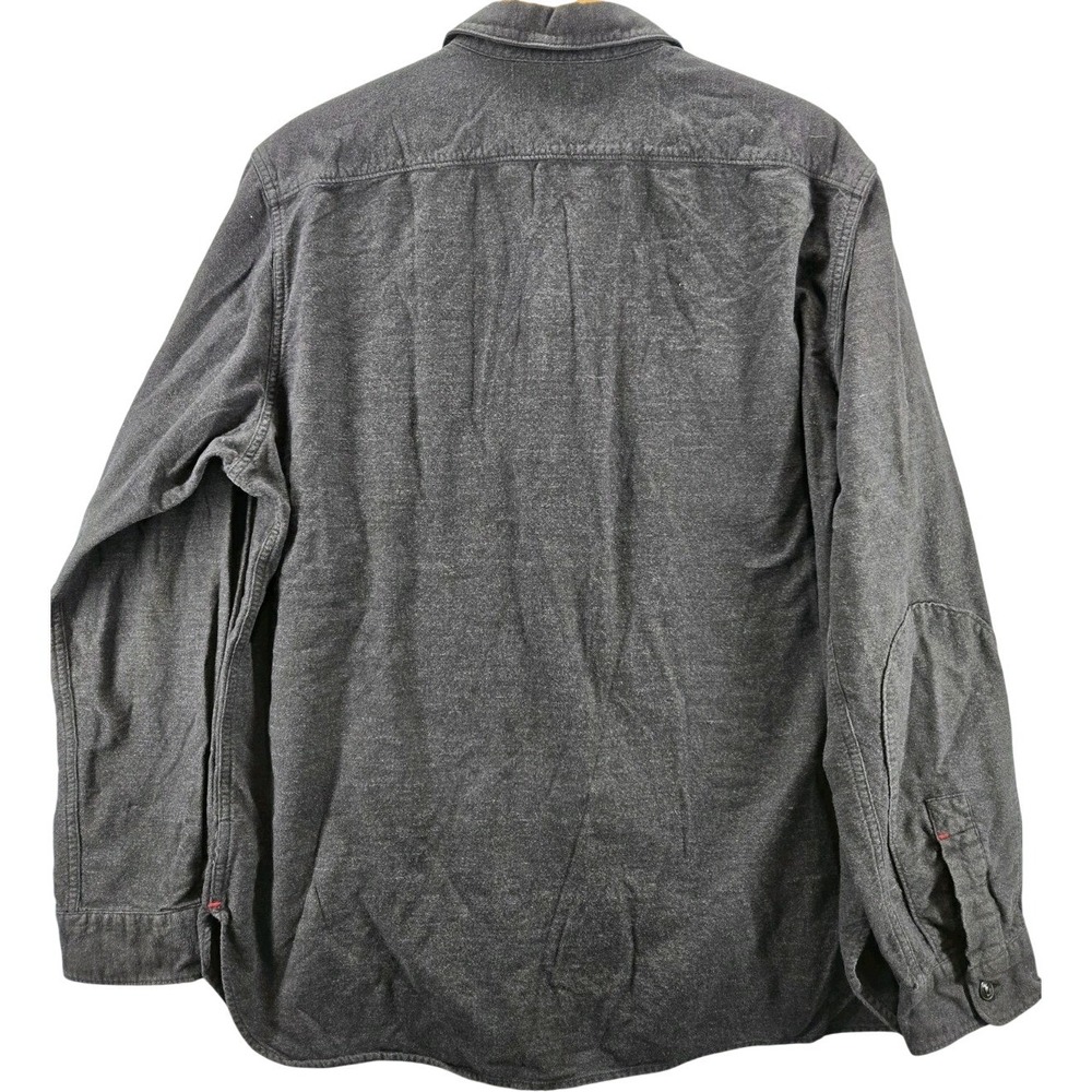 Polo Ralph Lauren Polo Flannel Shirt Mens XL Gray Flap Pocket Shacket Button Up - Picture 5 of 6